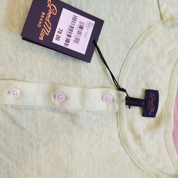 NWT Good man brand linen tshirts size m/m - Picture 2 of 3